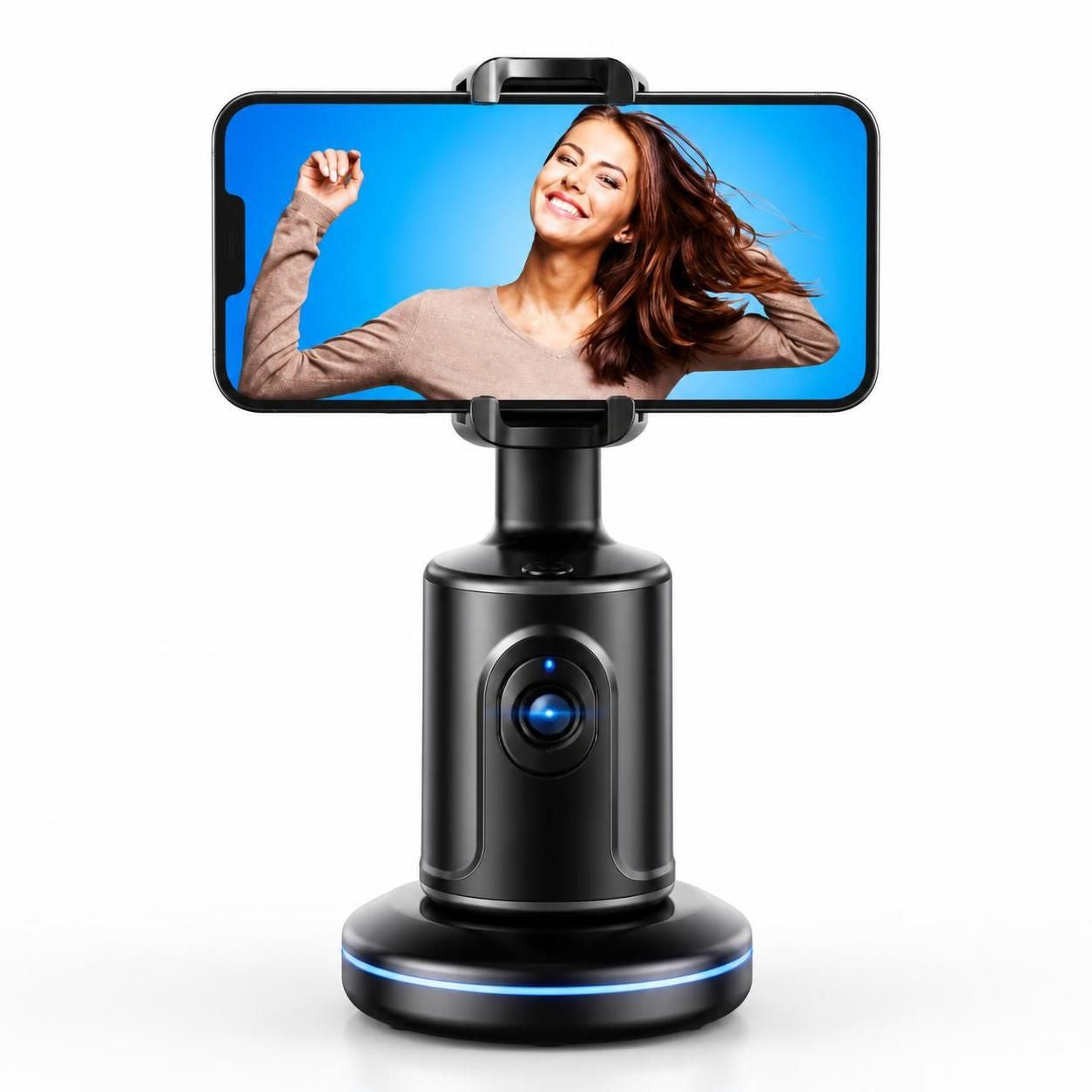 360° AI Face Tracking Phone Holder – Smart Auto Tracking Phone Stand for TikTok, YouTube & Live Streaming